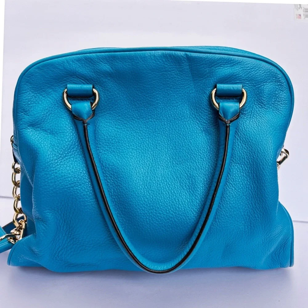 Michael Kors Pebble Leather Satchel Crossbody Bag and Wallet Set Gold Tone‎